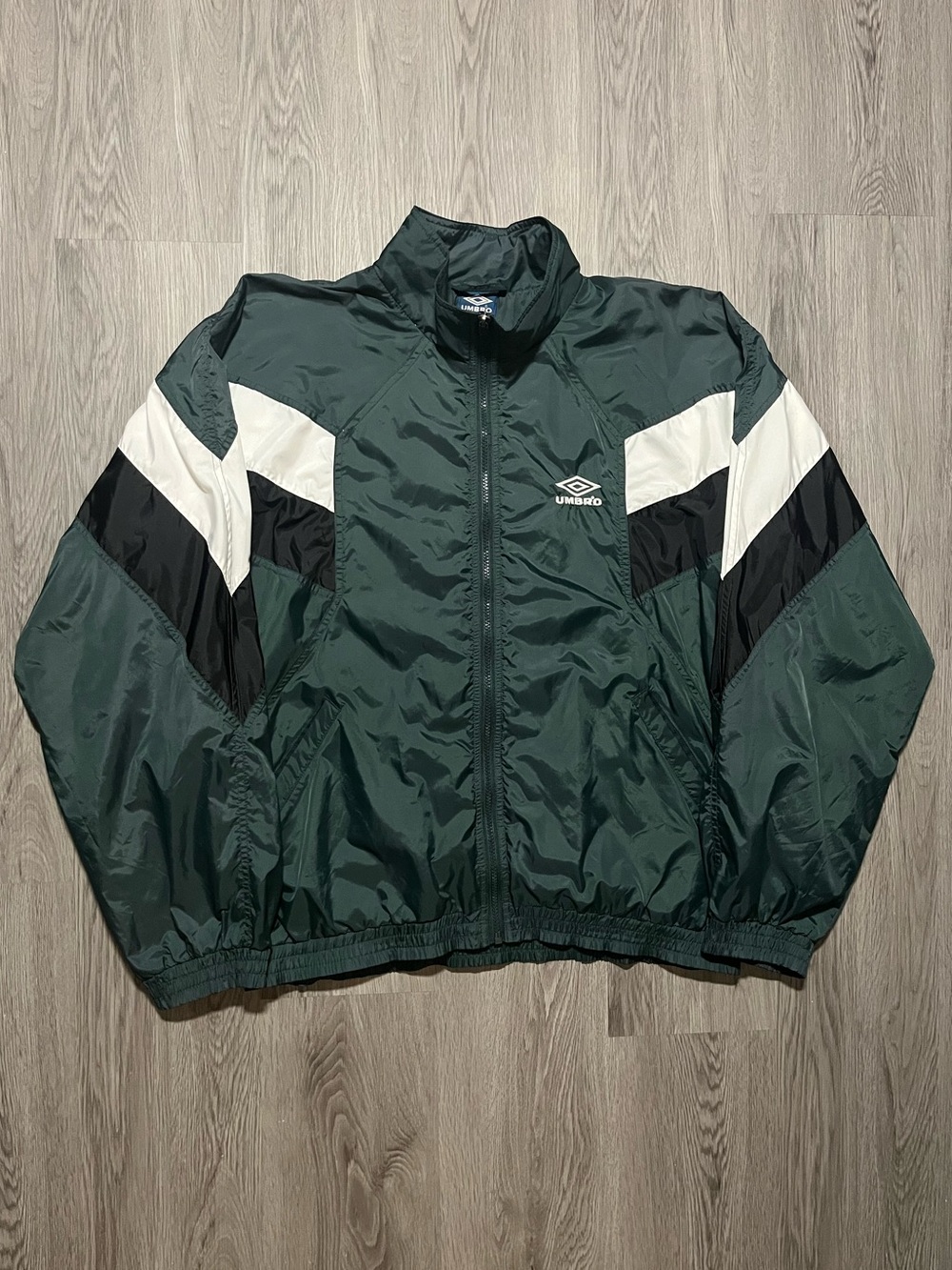 Vintage 2000s Umbro full zip track soccer football green jacket men’s large